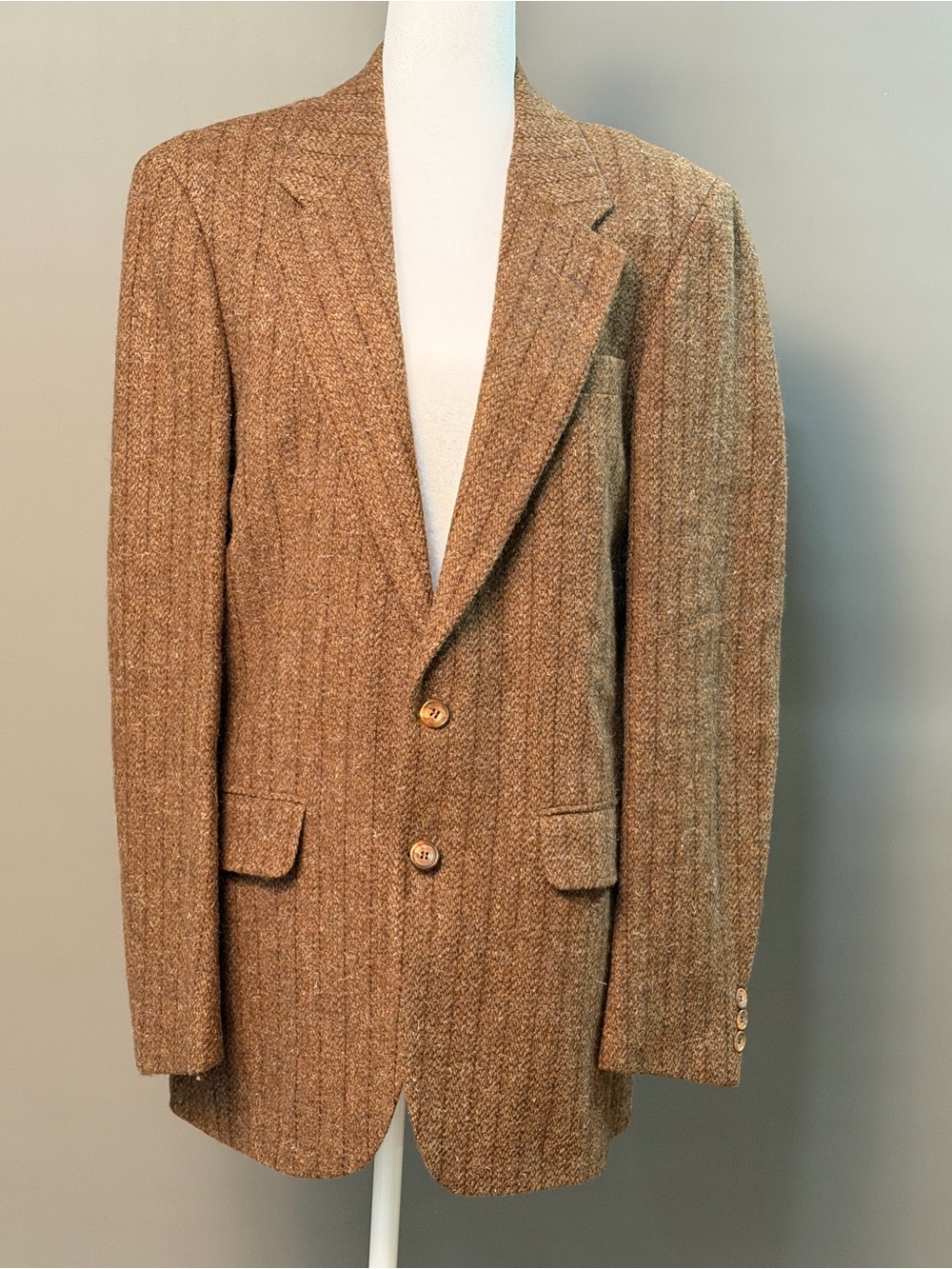 Calvin Klein vintage Brown Tweed Two-Button Sport Coat from Barney’s in NYC